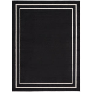 Nourison Essentials NRE02 Black Ivory Rug