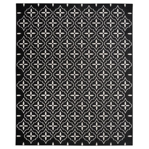 Nourison Essentials NRE04 Black Ivory Rug