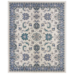 Nourison Essentials NRE05 Ivory Blue Rug