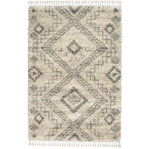 Oslo Shag OSL02 Ivory/Grey Area Rug