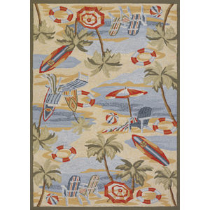 Outdoor Escape Cocoa Beach Sand Area Rug