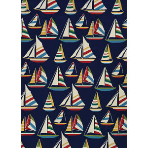 Outdoor Escape Yachting Navy Area Rug