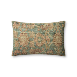 Clay PAR0002 Teal/Terracotta 13''x21'' Pillow