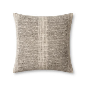 Dusk PAR0005 Charcoal/Ivory 18''x18'' Pillow