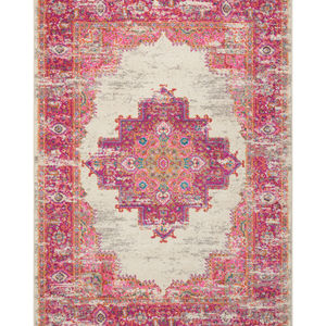 Passion PSN03 Ivory/Fuchsia Area Rug