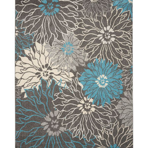 Passion PSN17 Charcoal/Blue Area Rug