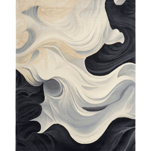 Prismatic PRS41 Ivory Black Area Rug