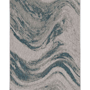 Provo 5765 Grey/Teal Strokes Area Rug
