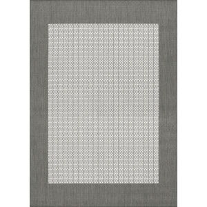 Recife Checkered Field Grey/White Area Rug