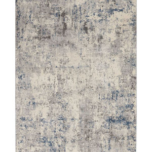 Rustic Textures RUS07 Ivory/Grey-Blue Area Rug