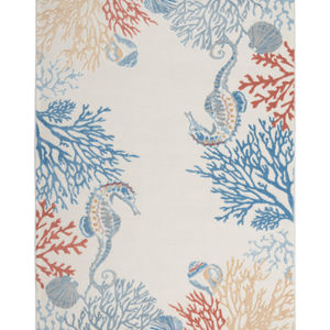Seaside SDS03 Ivory/Multi Area Rug