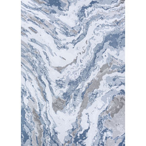 Serenity Abstract Marble Grey/Opal Area Rug