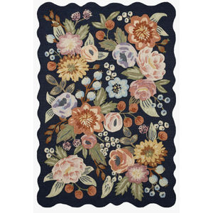 Silhouette SIH-01 Navy Area Rug