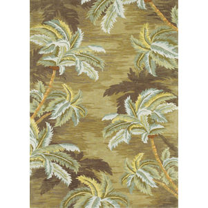 Sparta 3102 Moss Palm Trees Area Rug