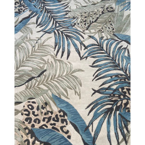 Sparta Ivory/Blue Leopard Area Rug