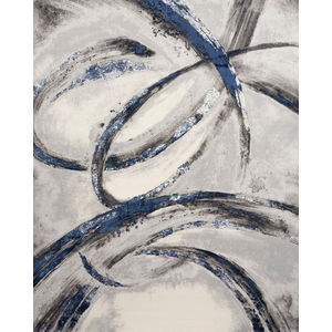 Splash BSK02 Grey Navy Area Rug