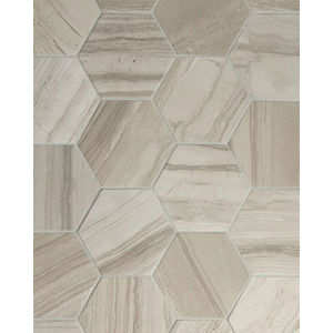 Stria Beige Porcelain Matte Marble Tile