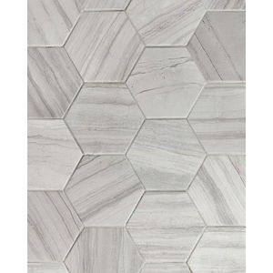 Stria Grey Porcelain Matte Marble Tile