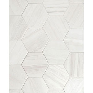 Stria White Porcelain Matte Marble Tile
