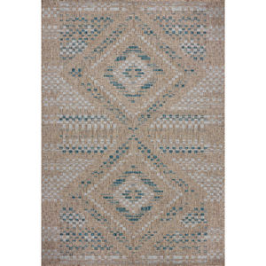 Topanga TOP-04 Natural/Aqua Area Rug