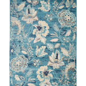 Tranquil TRA02 Turquoise Area Rug