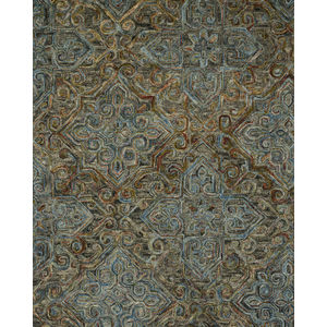 Victoria VK-21 Charcoal/Multi Area Rug
