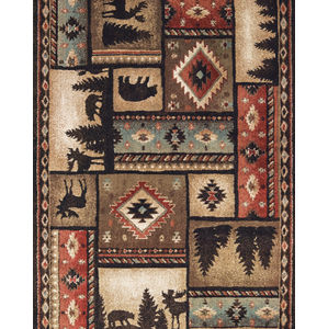 Woodlands 1041c Black/Multi Area Rug