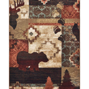 Woodlands 9649a Brown/Rust Area Rug
