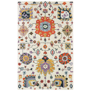 Zahra 75502 Ivory/Orange Area Rug
