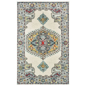 Zahra 75505 Ivory/Grey Area Rug