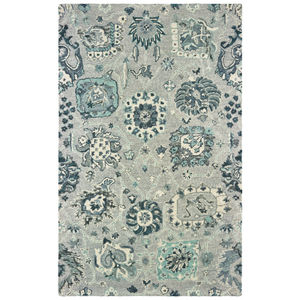 Zahra 75508 Grey/Blue Area Rug