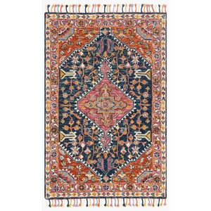 Zharah ZR-01 Navy/Multi Area Rug