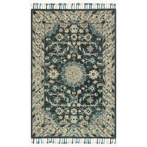 Zharah ZR-02 Teal/Grey Area Rug
