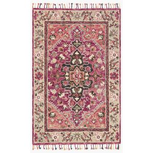 Zharah ZR-05 Raspberry/Taupe Rug