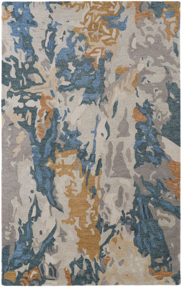 Everley 8645F Gray/Blue/Gold Area Rug