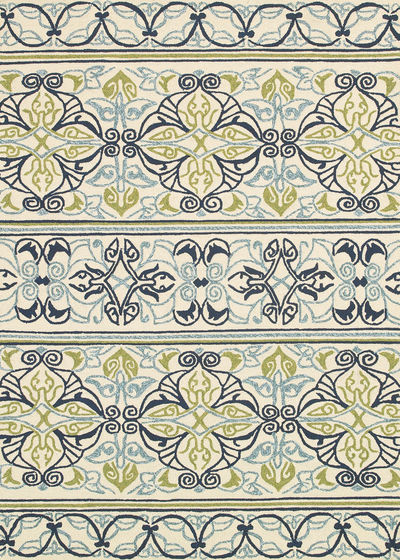 Covington Pegasus Ivory/Navy/Lime Area Rug
