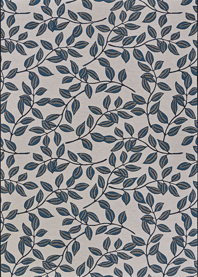 Dolce Summer Ivy Ivory Slate Blue Area Rug