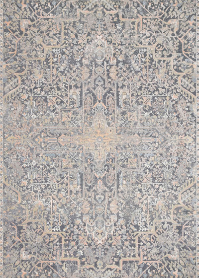 Lucia LUC-02 Charcoal/Multi Area Rug