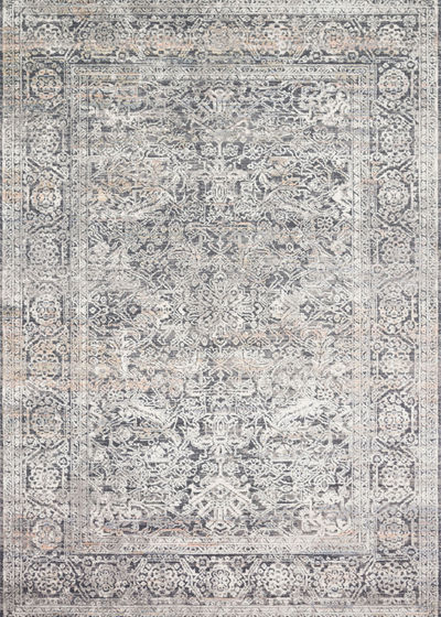 Lucia LUC-03 Steel/Ivory Area Rug