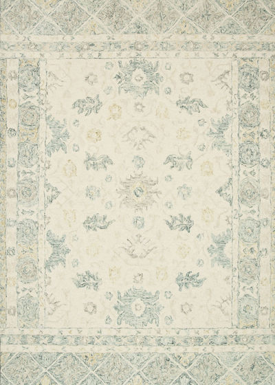 Norabel NOR-01 Ivory/Slate Area Rug