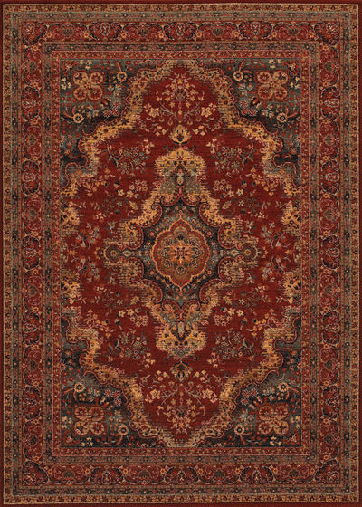 Old World Classic Kerman Medallion Burgundy Rug