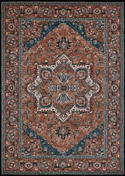 Old World Mashad Burnished Clay Rug