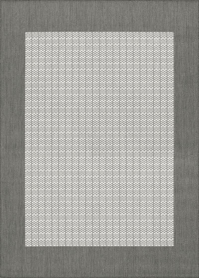 Recife Checkered Field Grey/White Area Rug