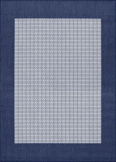 Recife Checkered Field Ivory/Indigo Area Rug