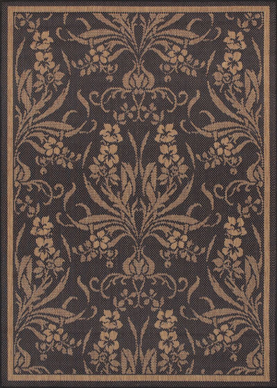 Recife Garden Cottage Black/Cocoa Area Rug