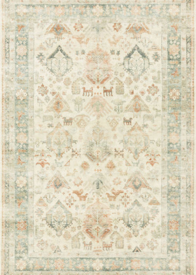 Rosette ROS-01 Beige/Multi Area Rug