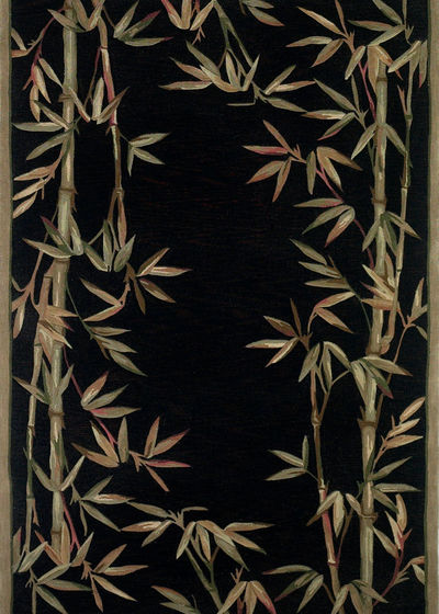 Sparta 3147 Black Bamboo Border Area Rug