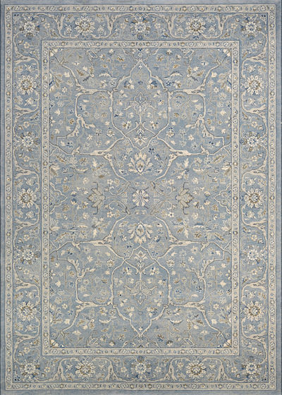 Sultan Treasures Floral Yazd Slate Blue Area Rug