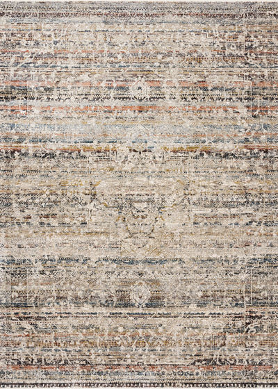 Theia THE-03 Taupe/Multi Area Rug