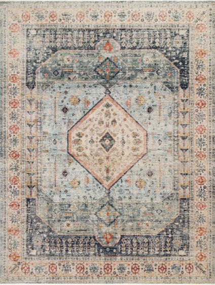 Graham GRA-03 Blue/Ant. Ivory Area Rug
